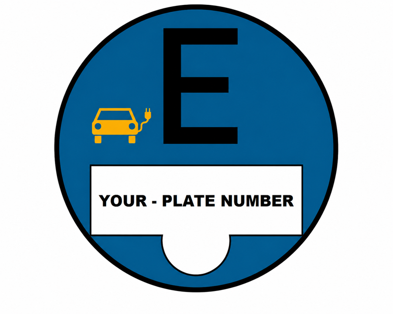 Blåt miljømærke (E-plakette)